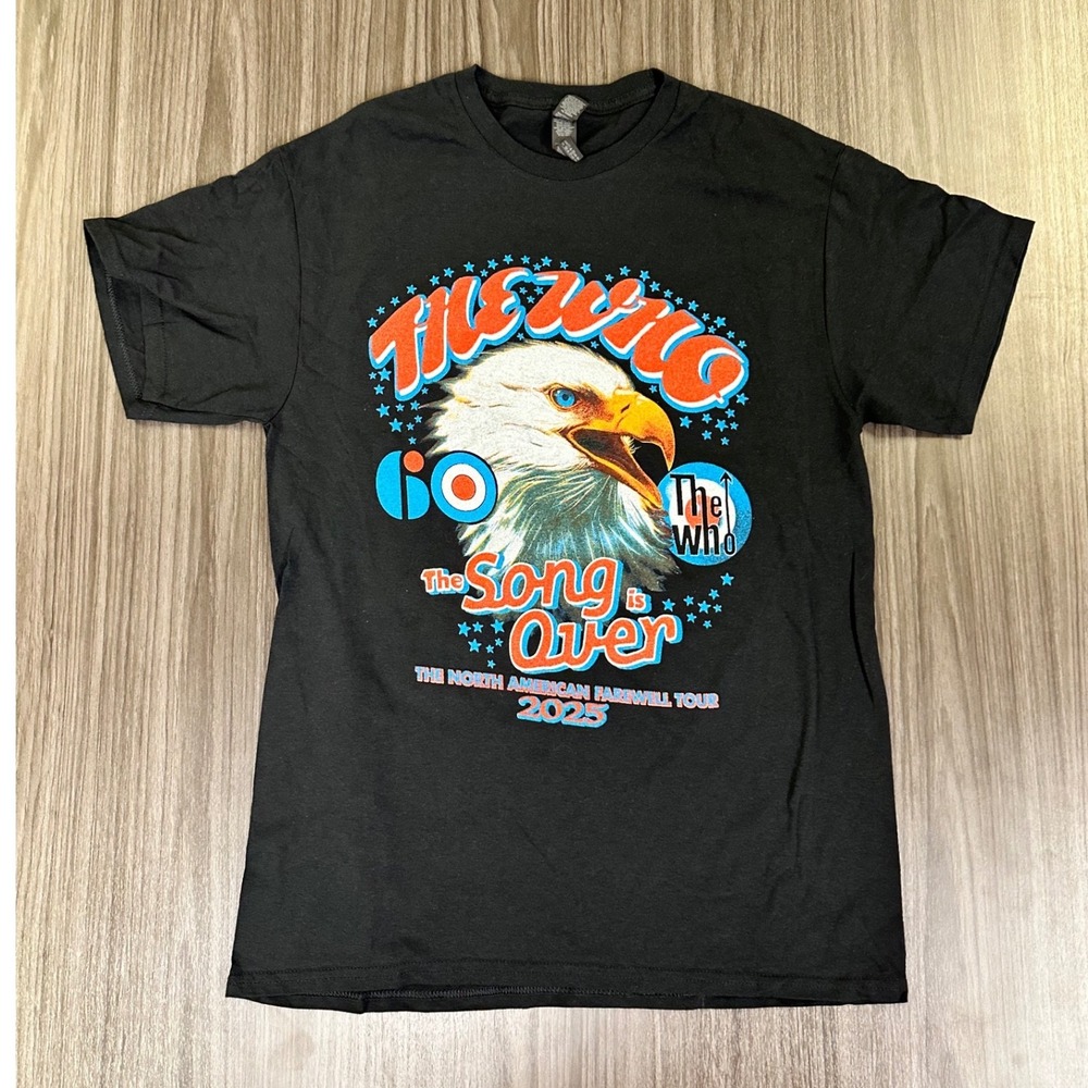 New The Who North American Farewell Tour 2025 T-Shirt Mens Medium Black Gildan